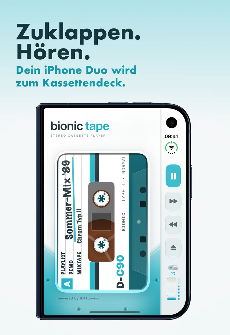 iPhone Duo zugeklappt: das Kassettendeck
